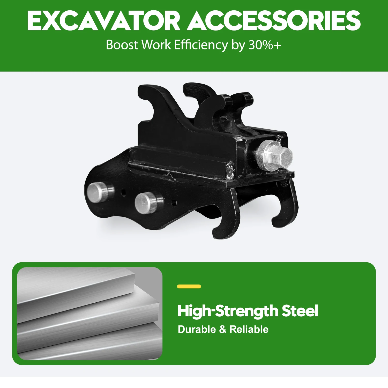 Acoplador de excavadora con conector de cambio rápido de alta resistencia para mini excavadora de 1-1,8 toneladas con conexión rápida para accesorios de enganche