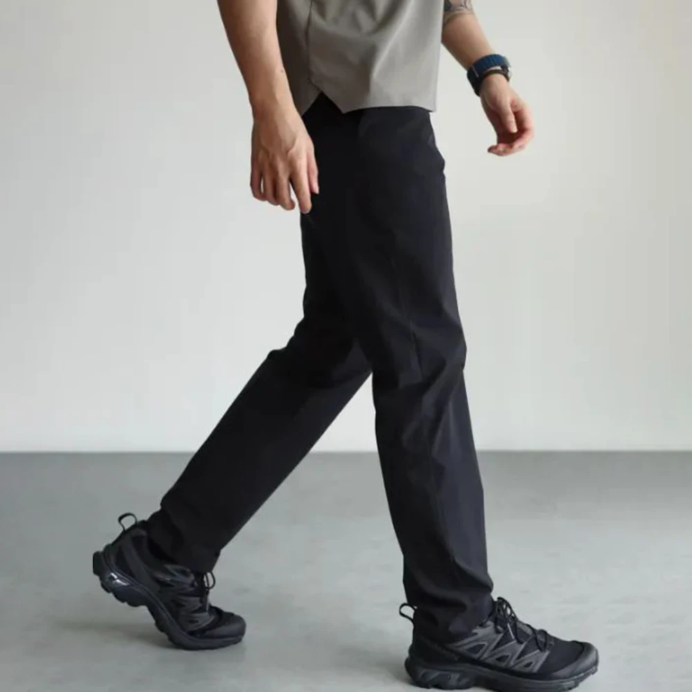 Mens Trousers Business Commuting Casual Sports Pants Spring Autumn Mature Style Simple All-Match Straight Pants Men'S Clothing