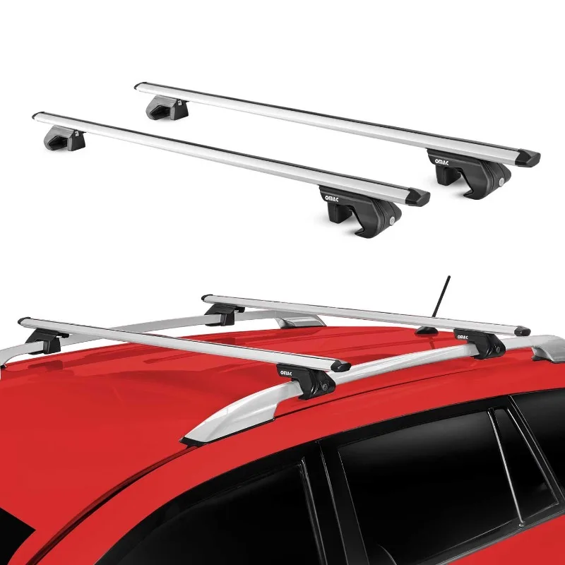 For Volvo V50 2004-2012 Roof Rack Cross Bars Silver 2 Pcs Luggage Carrier