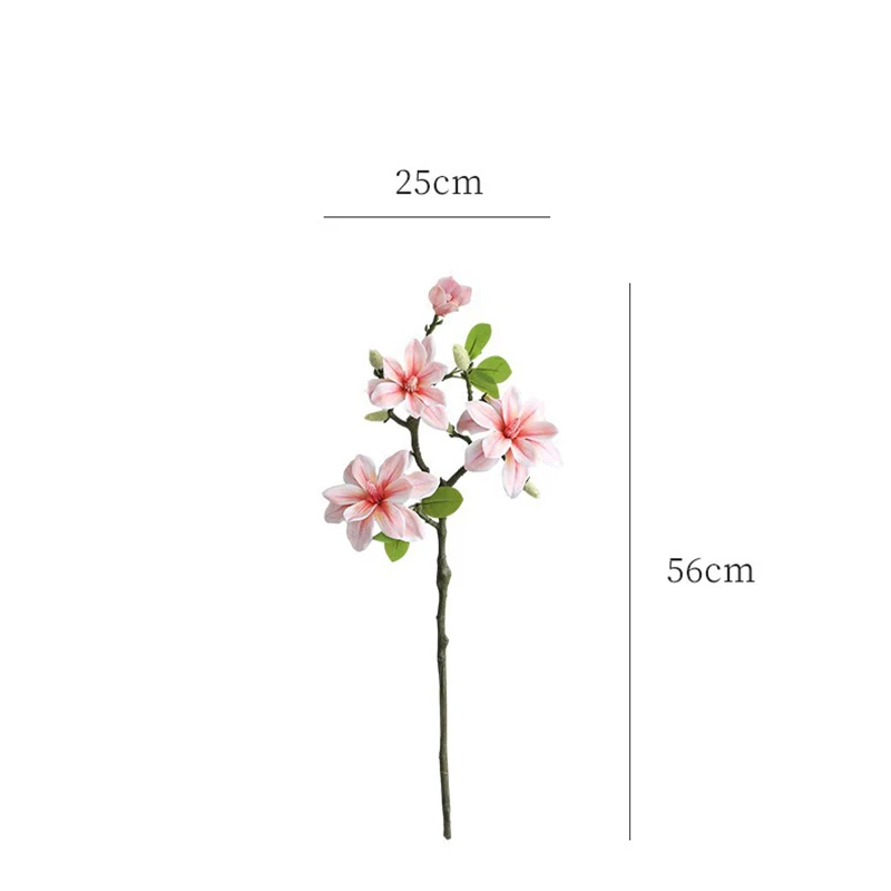 Fake Silk Flower Plant Wedding Party Simulation Flower Bouquet Artificial Magnolia Flower Branch For Home Living Room Decoration