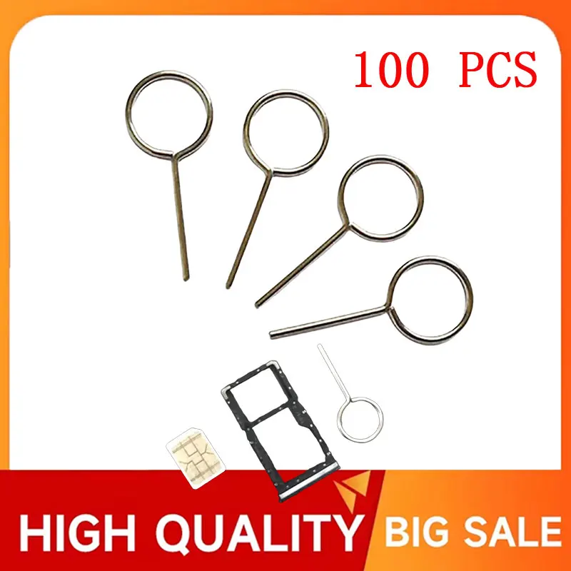 100 stücke Auswerfen Pick-up Pin Sim Karte Auswerfer Werkzeug Universal Handy Entferner Fach Zu Öffnen für Xiaomi Samsung Huawei IPhone 13