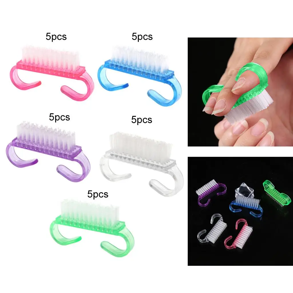 5 pezzi/set spazzola per unghie piedi per mani strumento per manicure per unghie a mano