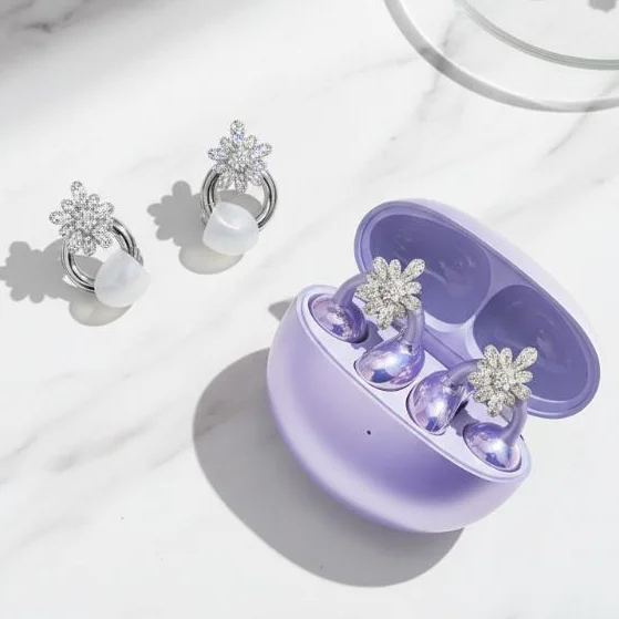 1 Pcs Crystal Earbud Clip Detachable Bling Rhinestone Ear Decor Jewelry Fashion Accessory for Outdoor Concert Use