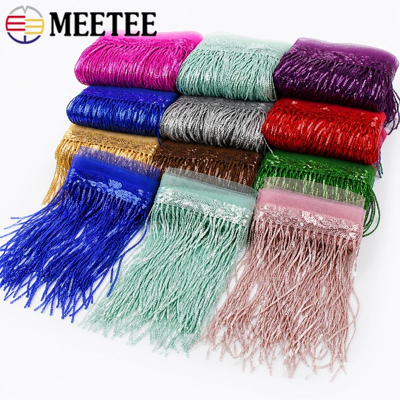 Fringe Ribbon Sewing - 2/3/5Yard 10/18cm pullu püskül saçak dans