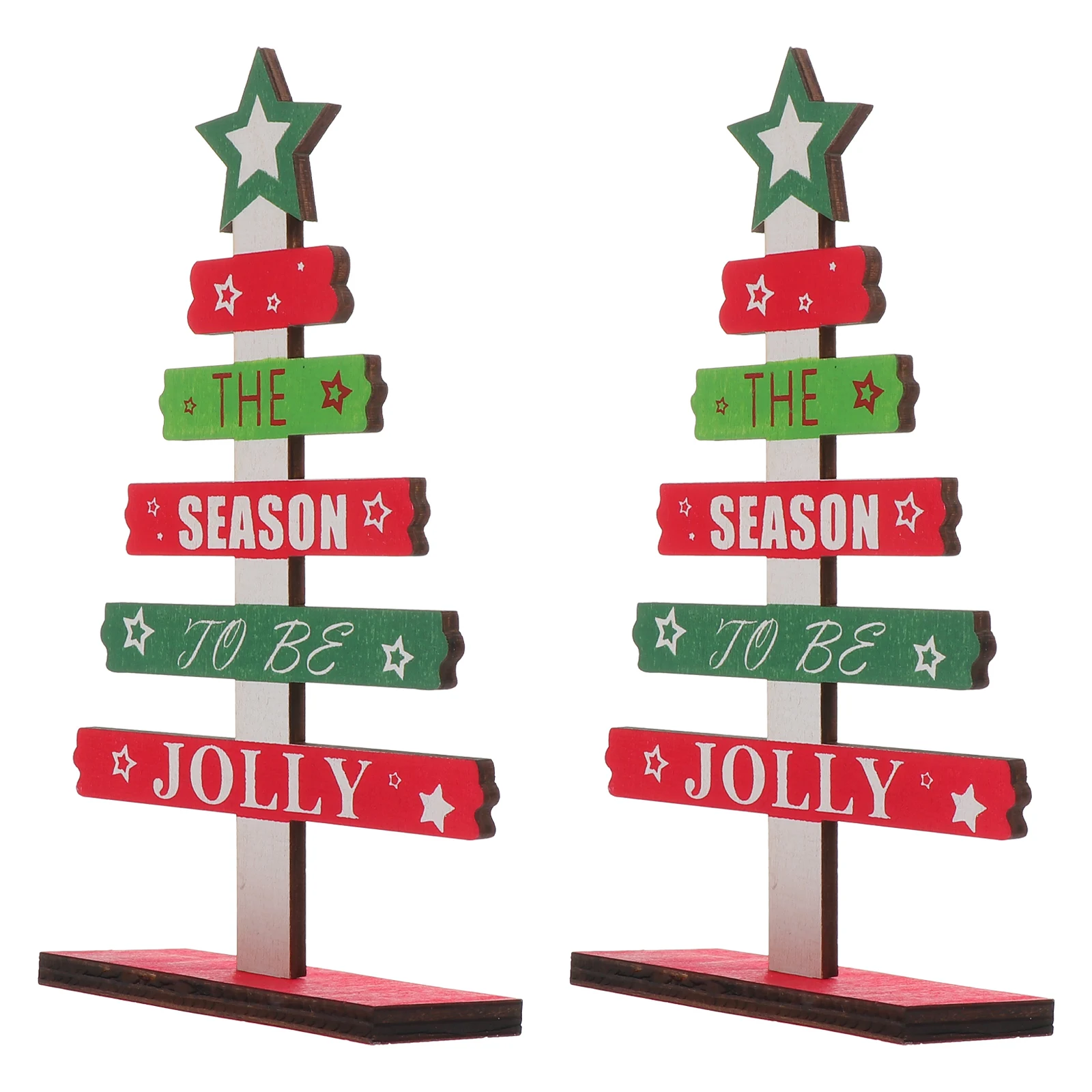 

2 Pcs Christmas Decor Tree Ornaments Pine Cones Elegant Model Xmas Decorative Accessory Wooden Office