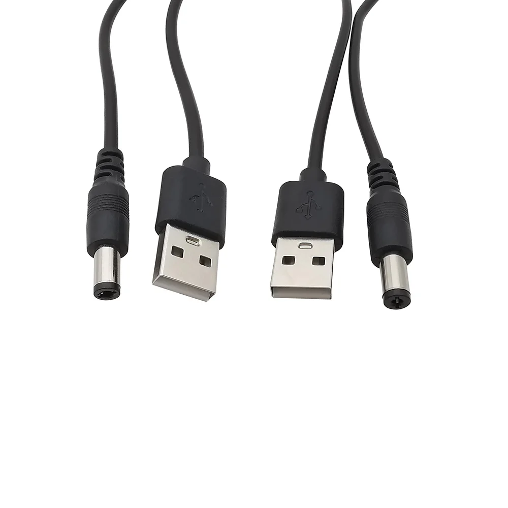 1PC 5V USB 2.0 Type A Male to 2.5x0.7mm 3.5x1.35mm 4.0x1.7mm 5.5x2.1mm 5.5x2.5mm DC Power Cable Plug Jack Connector Charger Cord