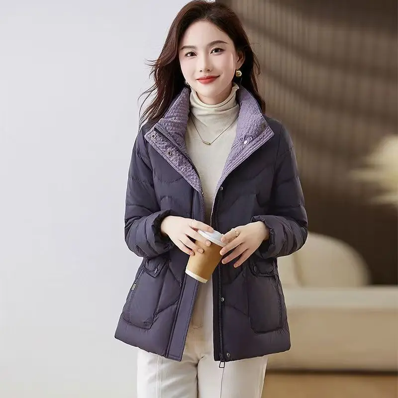 Short Coat Cotton-padded Jacket 2024 Winter New Fashion Western-style Cotton-padded Jacket Loose Warm Down Cotton-padded Jacket