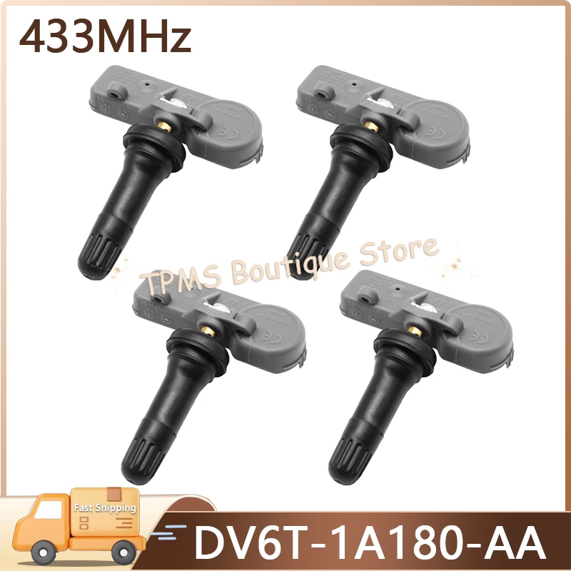 

DV6T-1A180-AA BB5T-1A180-AA Car Tire Sensors System TPMS Sensor 4pcs 433MHz For Ford Expedition Explorer F-150 Edge Mazda BT-50