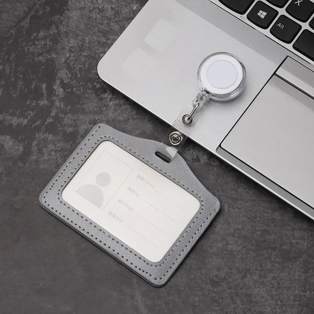 Porta carte d'identità con custodia per badge per forniture per ufficio da 12 colori con guscio protettivo con bobina retrattile