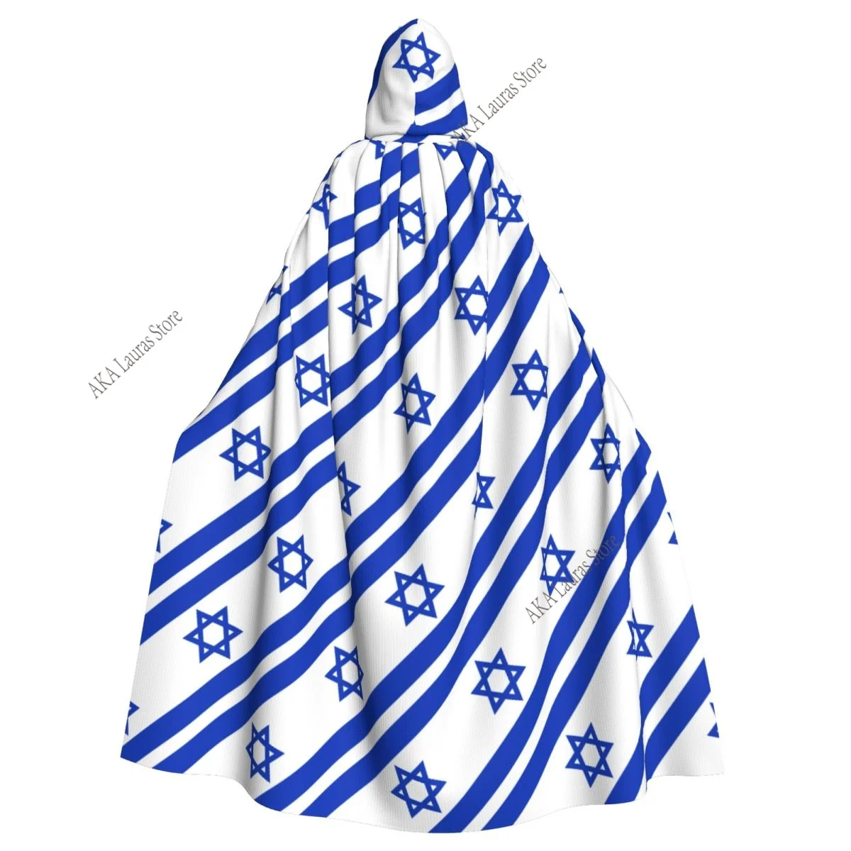 

Hooded Cloak Polyester Unisex Witch Cape Costume AccessoryIsrael Flag