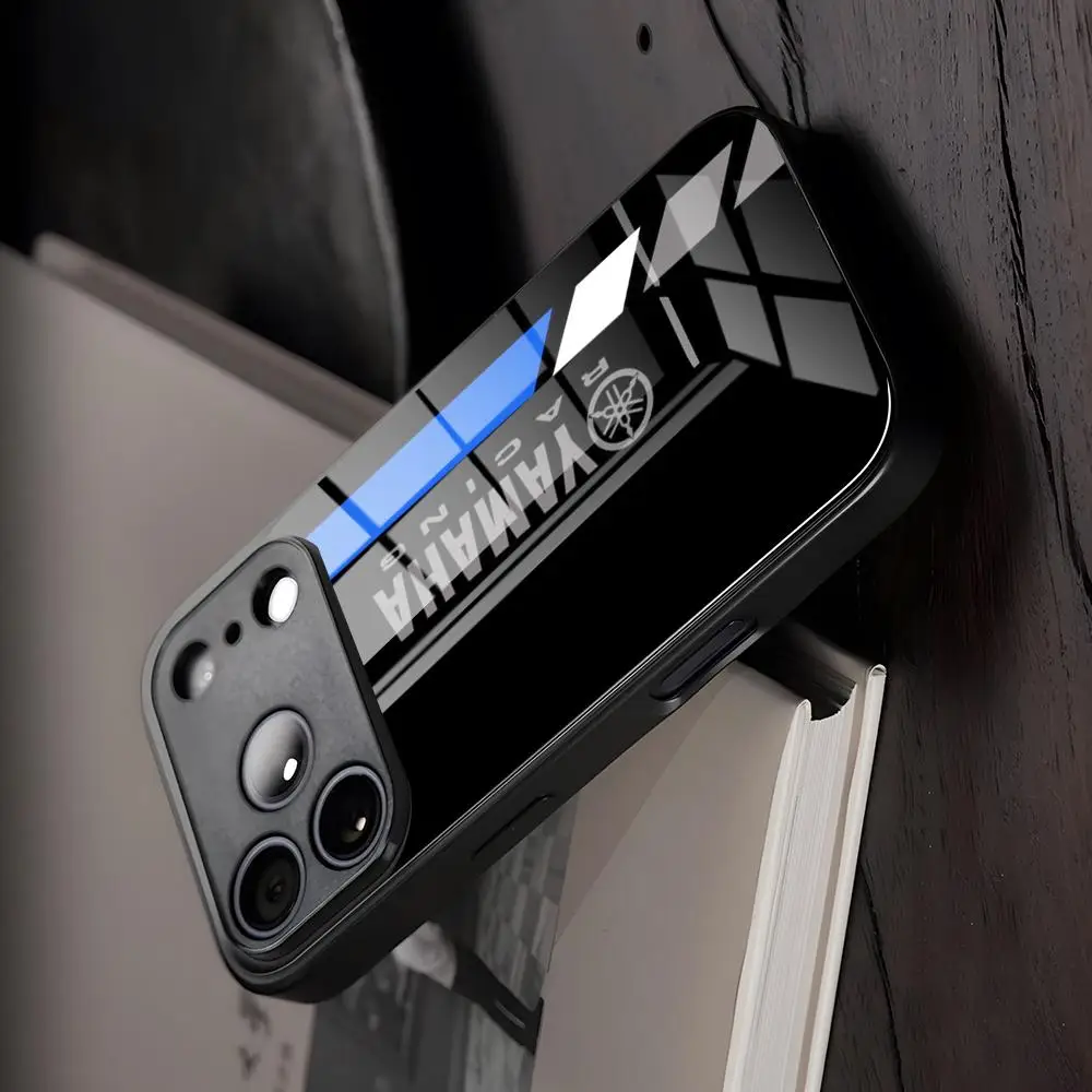 Etui na telefon motocyklowe Y-YamAha-S, szkło na iPhone 17 Air 16 15 17 14 Pro Miss Max 13 12 11 X XS XR Plus, na Samsung S 26 24 23 22 — zdjęcie produktu 3