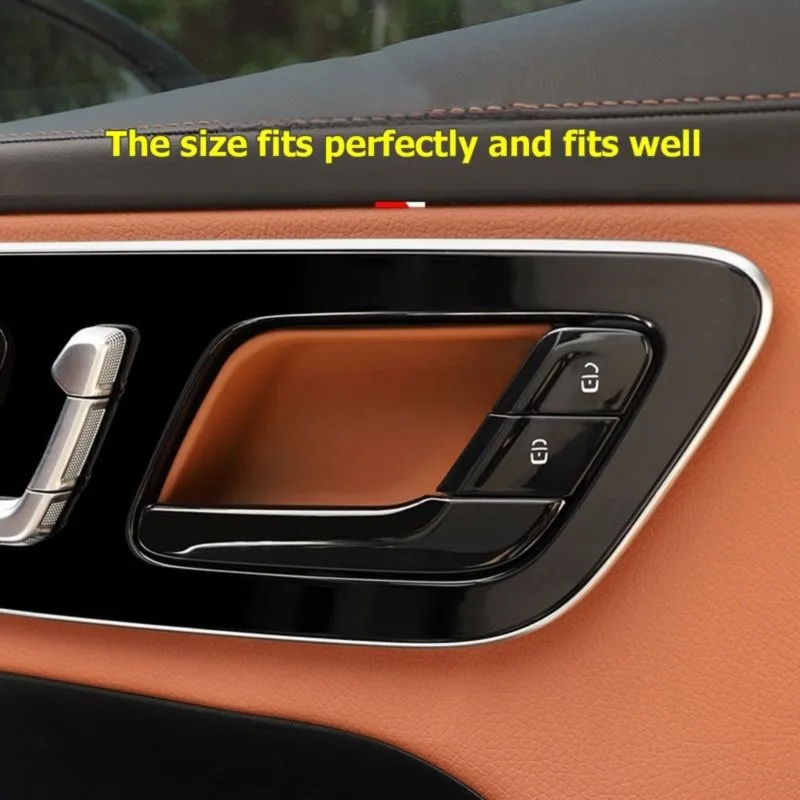 Super Sale 4Pcs/Set Inner Door Handle Bowl Cover Trim Sticker for Mercedes-Benz W206 C260 W214 E300 X254 GLC300 23-26 EQE EQS W2
