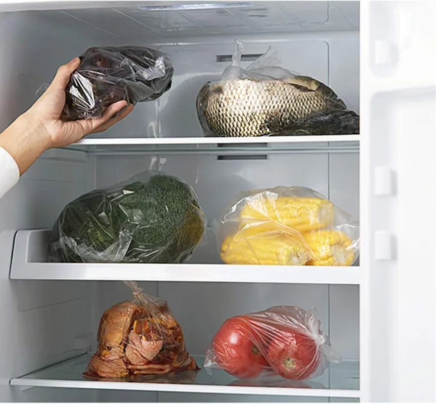 Sacchetti per prodotti in plastica trasparente, conservazione degli alimenti
