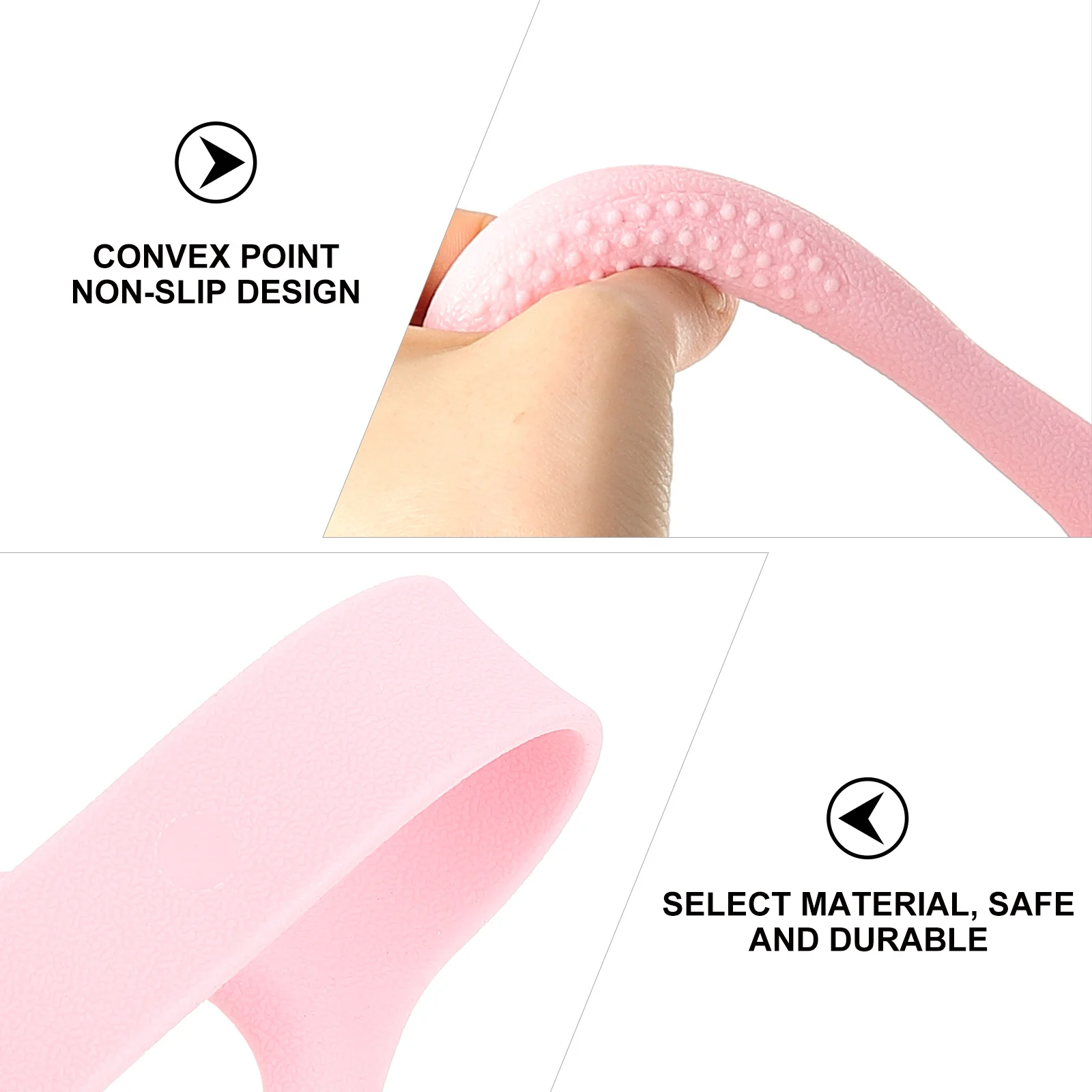 

Pink Resistance Band With Handles Tpe Material Lightweight Portable For Yoga Fitness Exercise Stretch Strength Training