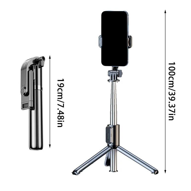 Portable Tripod for Mobile Phone Selfie Stick With Remote Control Telescopic Phone Bluetooth Stick For Huawei iPhone Android 7