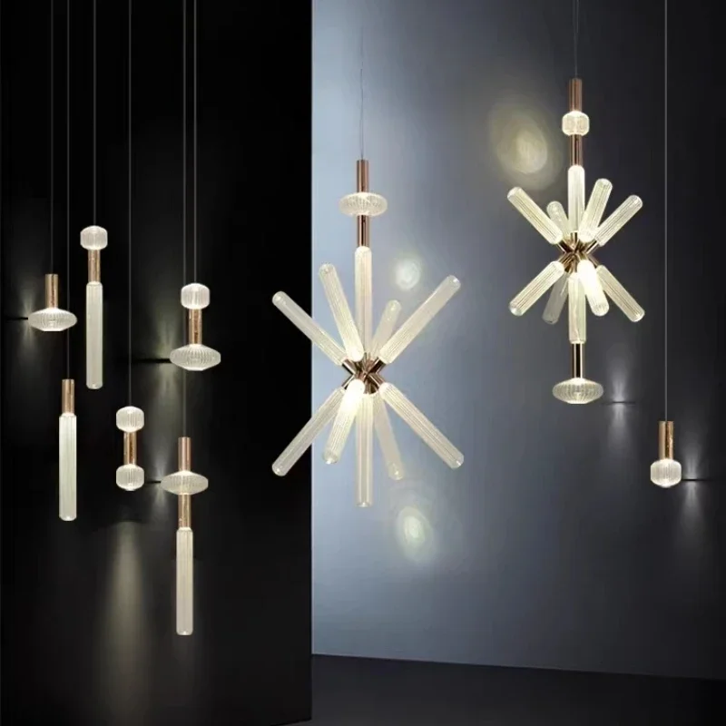 

Scandinavia LED Ceiling Chandeliers Cord Pendant Suspension Hanging Lighting for Living Dining Room