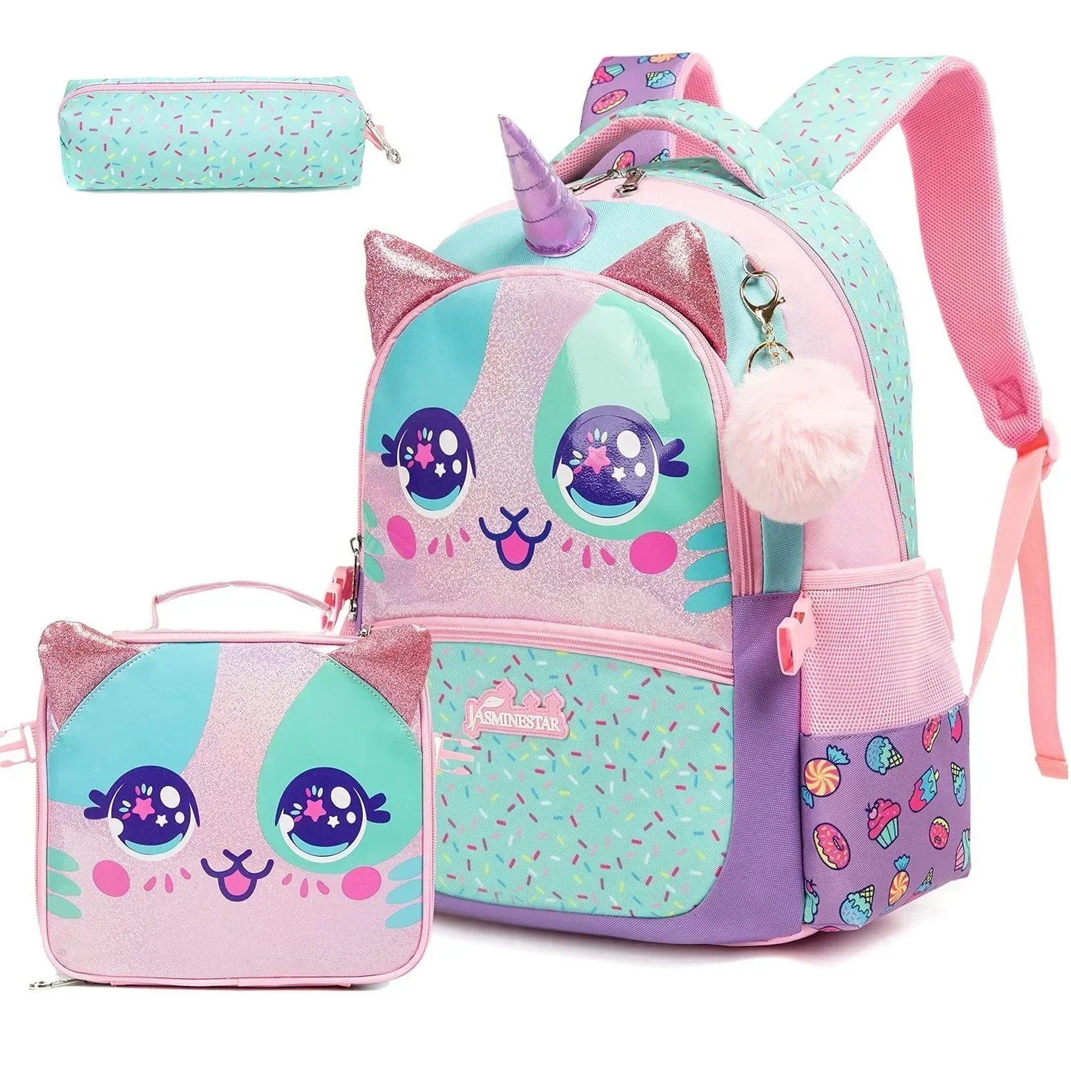 

16 Inch Kawaii Backpacks Cute Girls School Bags Children Primary School Bookbag for Elementary Students Kindergarten Bag Girls