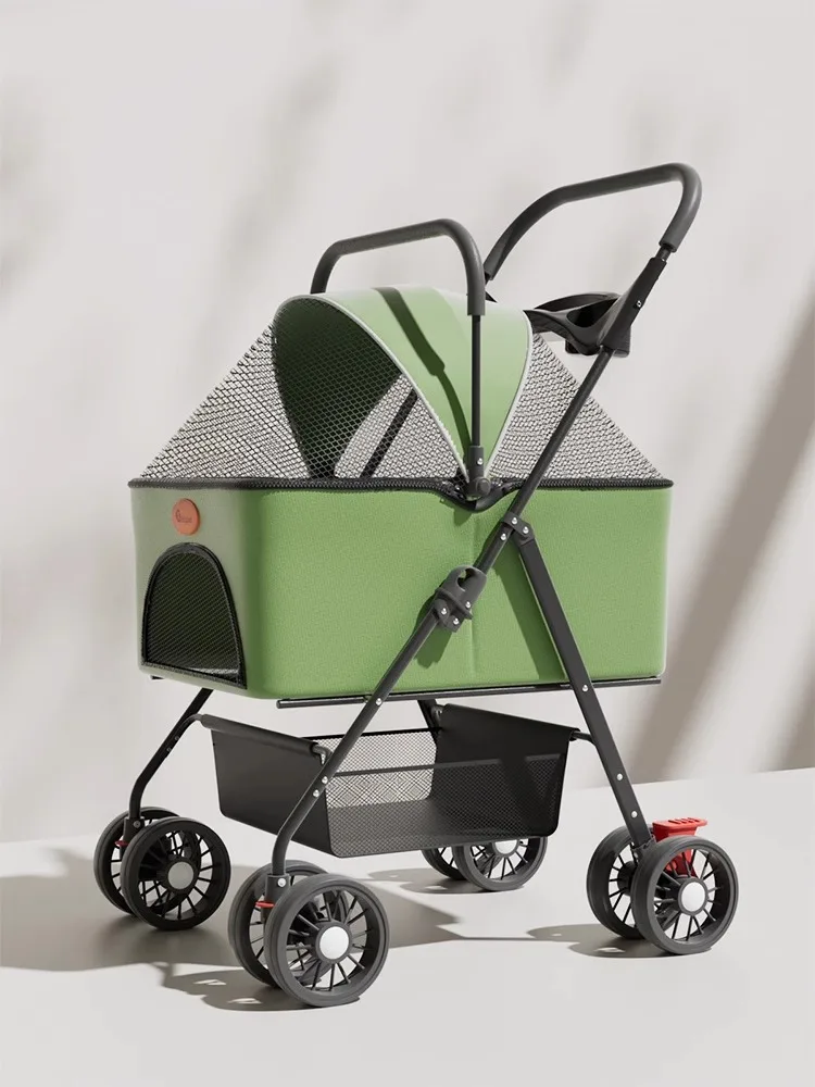 

Pet cart going out for transportation Foldable portable portable cat bag, cat walking dog breathable small pet safety seat