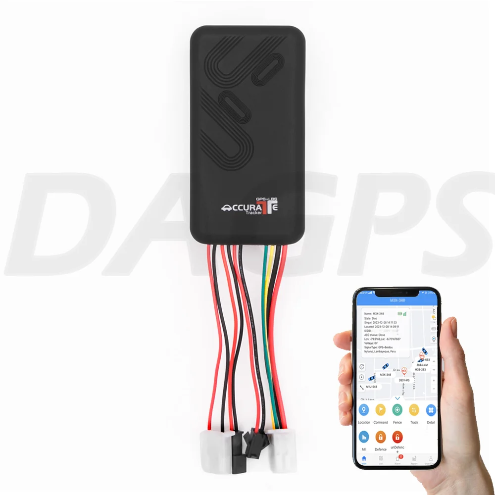 DAGPS Vehicle GPS Tracker GT06/TK100 - Live Locator, Remote Engine Stop, SOS Button, Door Open Alarm, Move Alarm, Geo Fence