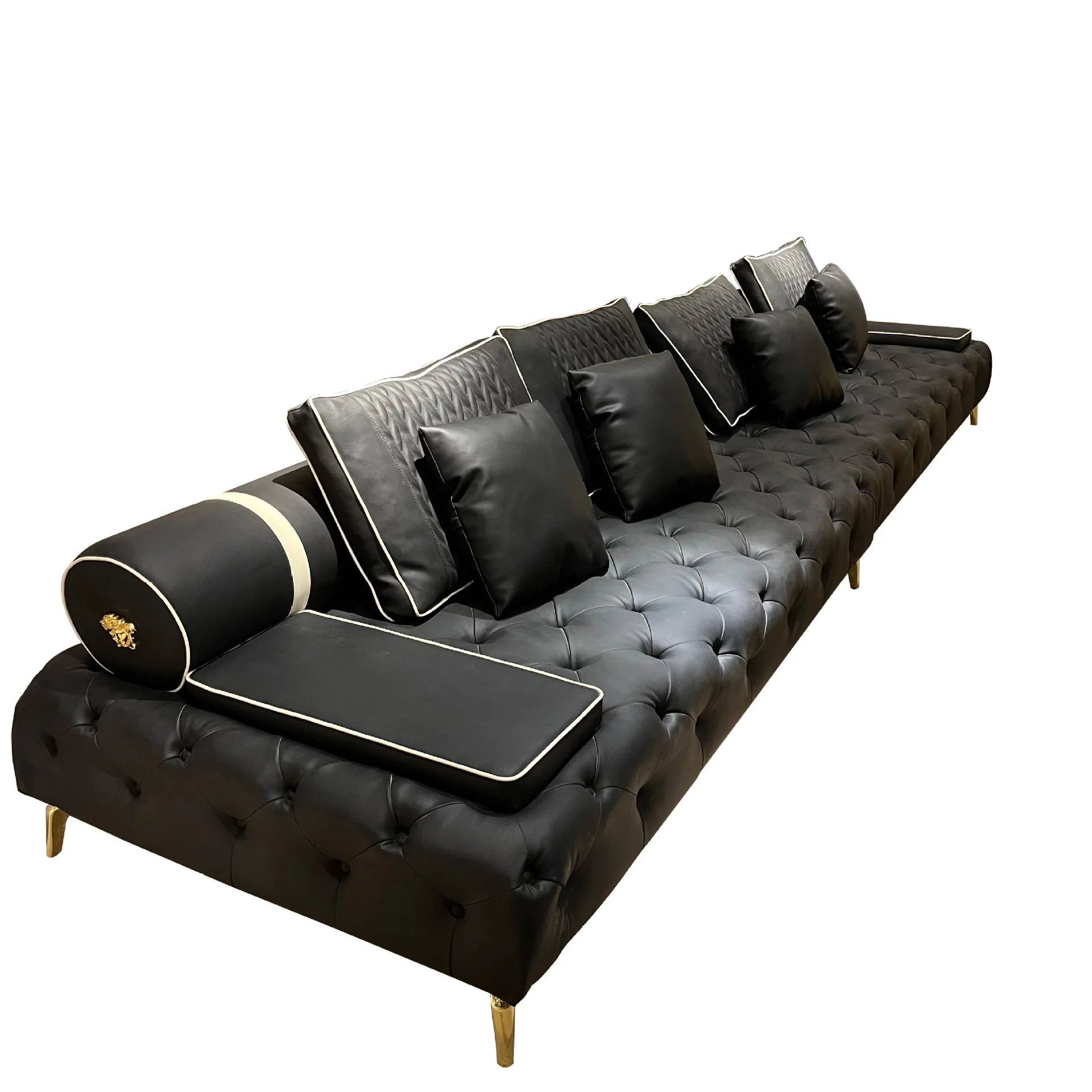 rw-Italian light luxury high-end buckle sofa bar ktv night club private club box special straight sofa-