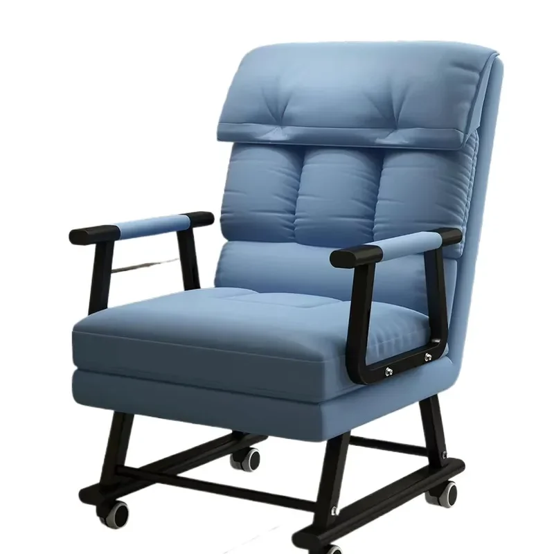 Reclining Folding Chair for Office Nap Comfortable Lazy Seat 3 in 1 Sit and Sleep Lounge Chair for Lunch Break Sedentary Use
