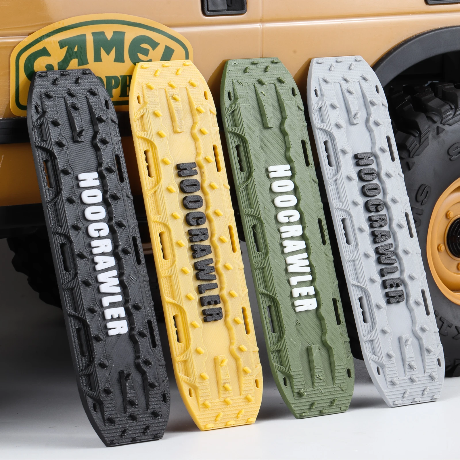 HooCrawler RC Simulation Escape Boards Sand Ladder Rescue Boards Suitable for 1/10 1/12 RC Crawler SCX10 TRX4 D90 H10