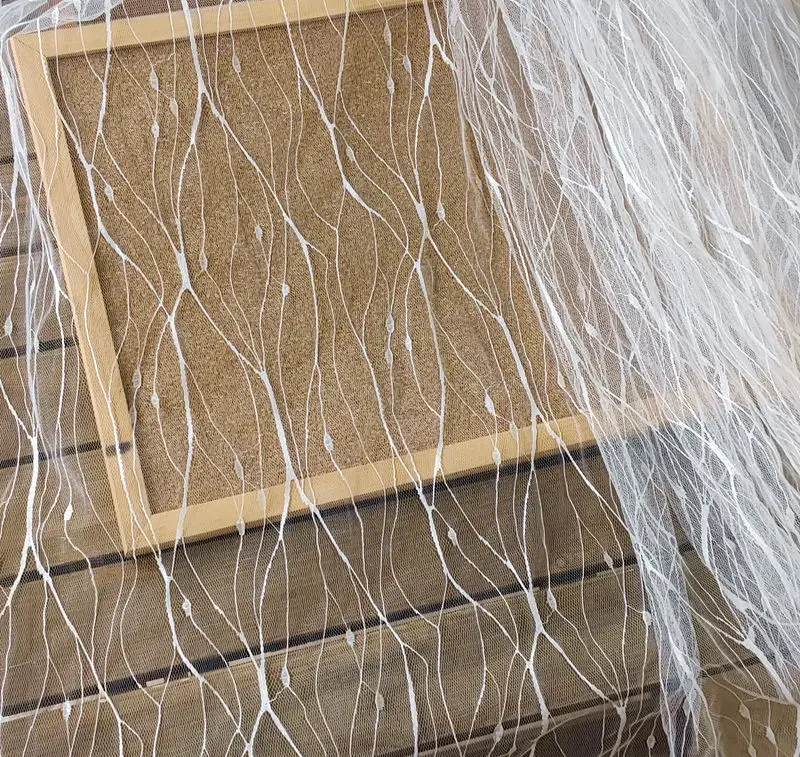 1.5 meters wide exquisite mesh lace fabric lightning net wedding dress veil skirt home diy clothing accessories