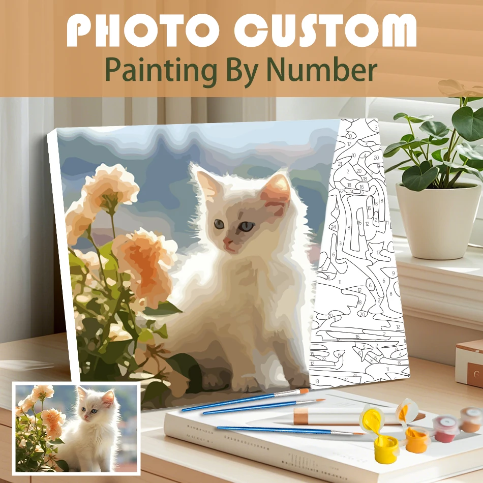 Paint By Number Customized Photo For Adults painting Landscape Photos Personalized Portrait Graduation Season Home Decor Gift