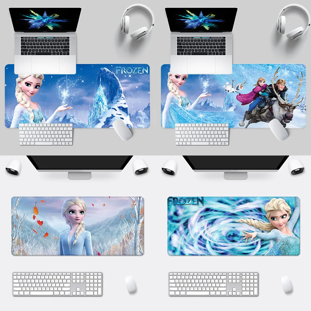 Frozen Elsa Princess Mousepad HD Printing Computer Gamers Locking Edge Non-slip Mouse Pad XXL90x40cm Keyboard PC Desk Pad