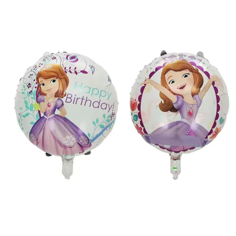 11pcs Disney Princess Sofia Foil Balloon Set Girl Birthday Party Decoration Kids Baby Shower Cartoon Helium Globo Decor Supplies