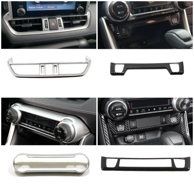 

Для Toyota RAV4 XA50 2019 2020 2021 2022 2023 розетка переменного тока, вентиляционная рамка, накладка, рамка регулировки переменного тока, внутренняя накладка, накладка