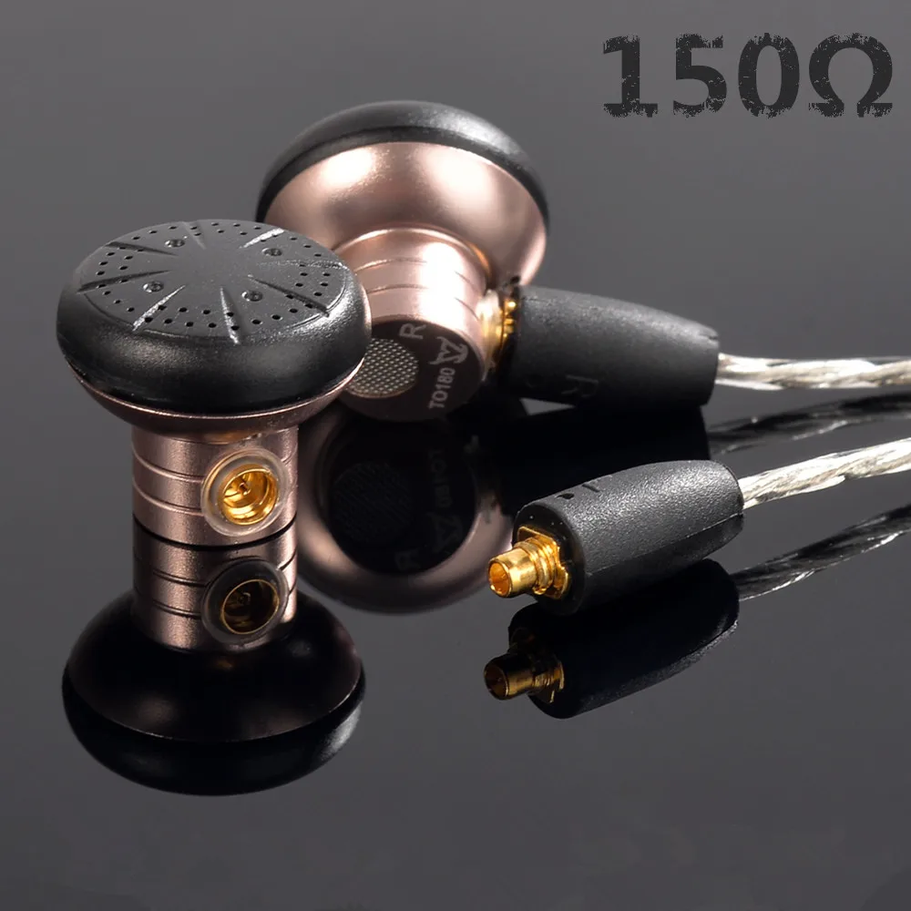 Musicmaker Toneking 150ohm In Ear Earbuds Flat-Head Hifi Music Monitor DJ Studio Audiophile Earphone Alloy Tune Earbuds