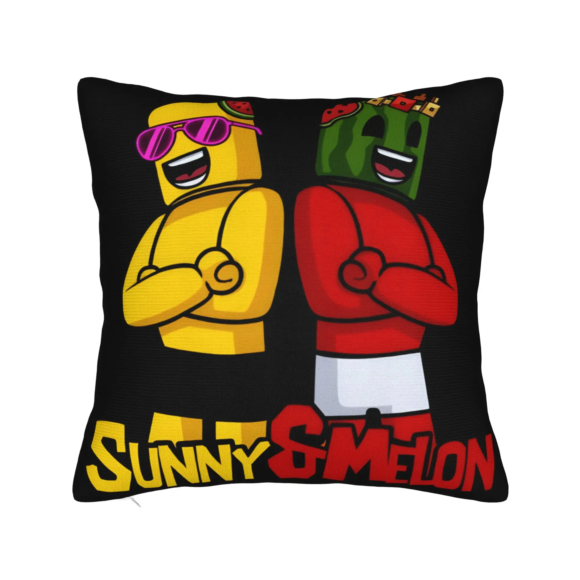 Pillow Case Sunny And Melon Cross Arms Cool Character Art Comfy  Pillow Cover For Sofa Home Decor Funny Pillowcases