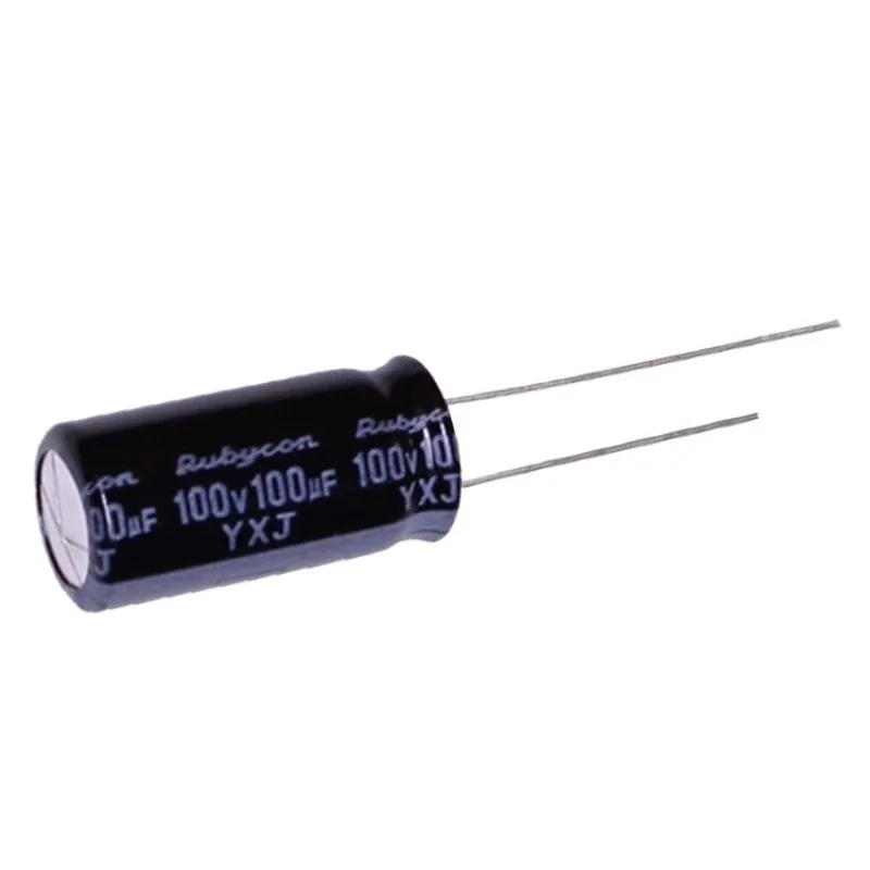 （2PCS）100UF 100V Rubycon Aluminum Electrolytic Capacitor 100v100uf 10 * 20mm YXJ Long Life