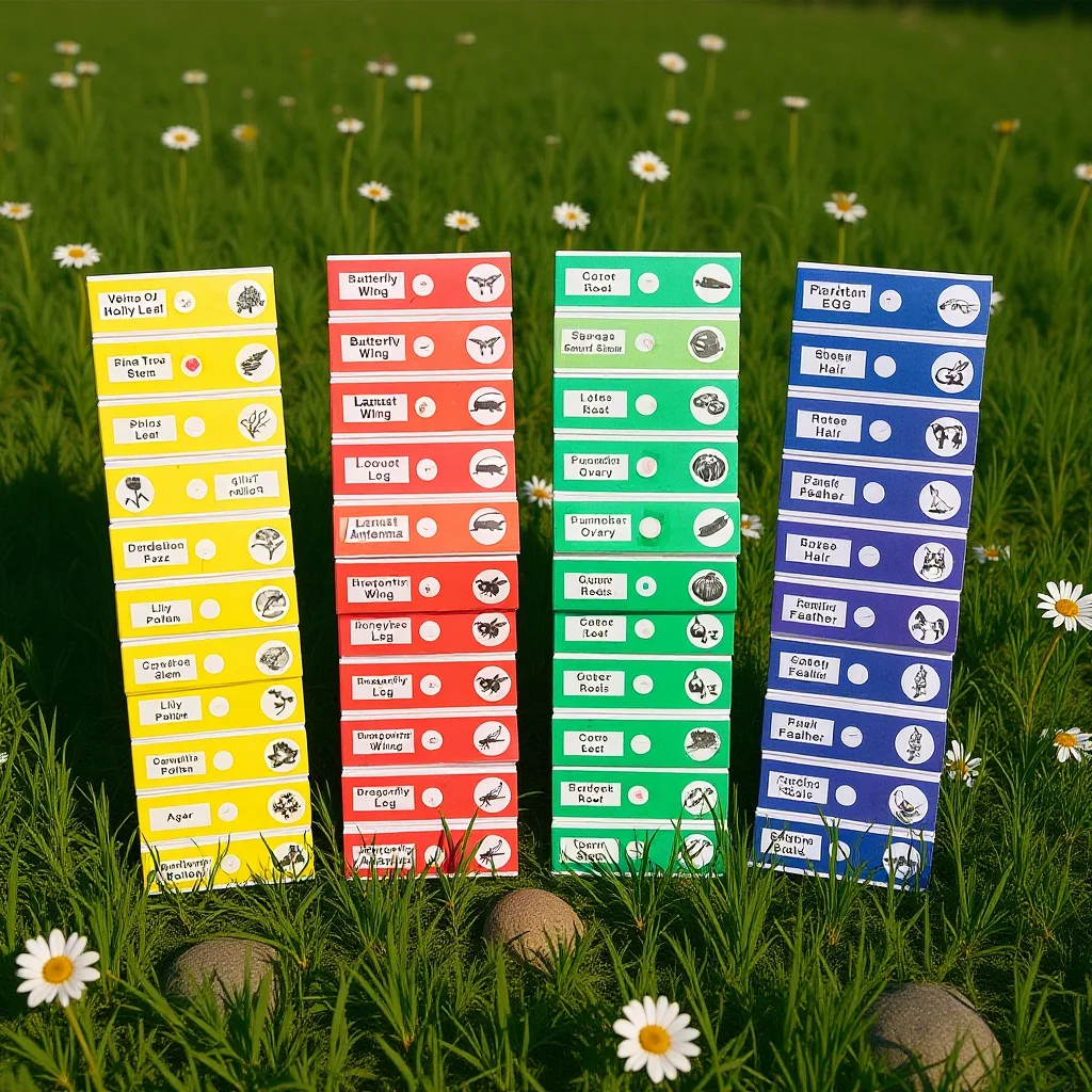 

48Pcs Prepared Microscope Slides Assorted Specimen Collection for Students Entry-Level Sample Microscope Slides