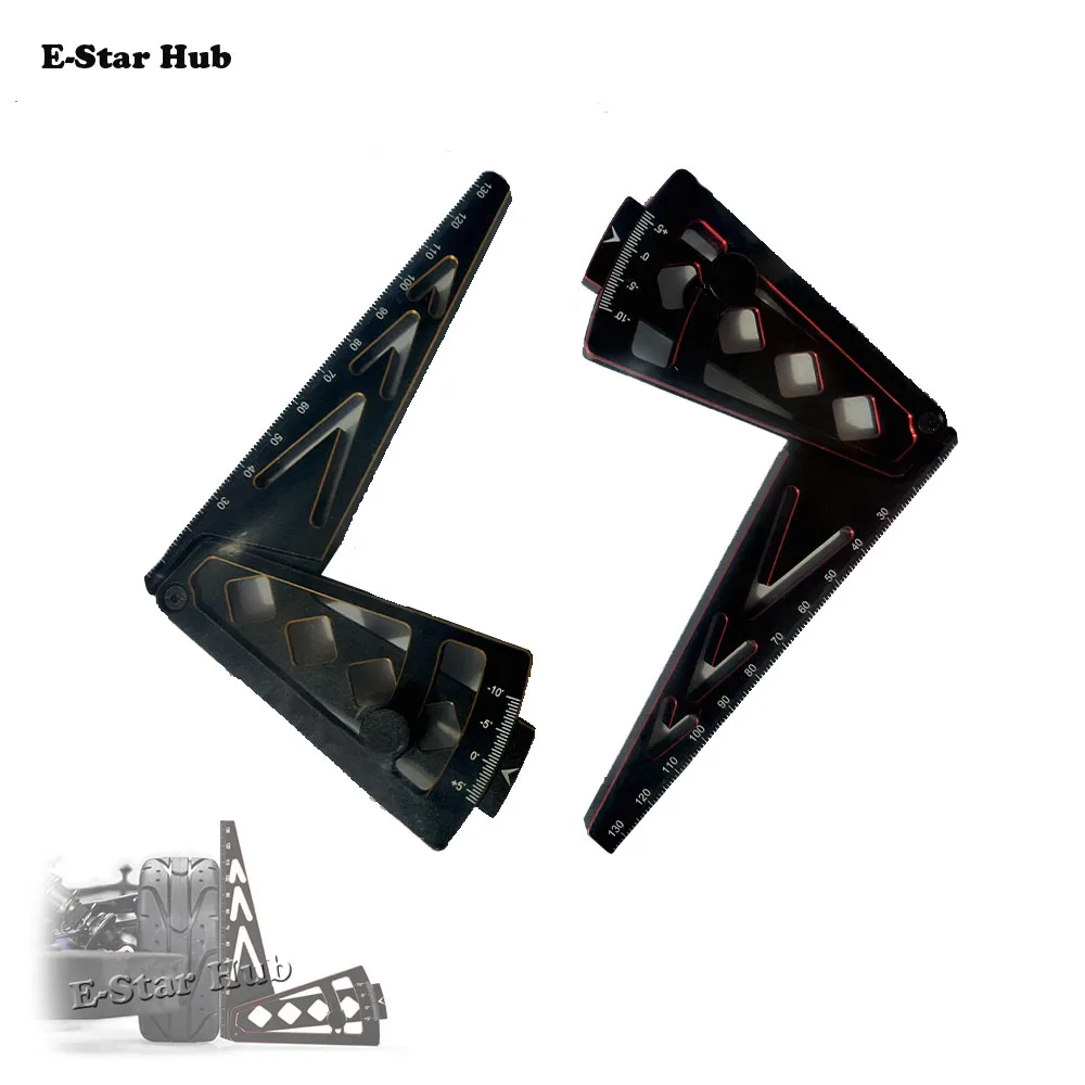 RC Car Metal Adjustable Ruler Adjusting Height  Wheel Rim Camber 15 Degrees Hobby Tools CNC for 1/8 1/10 RC Crawler Car Truck