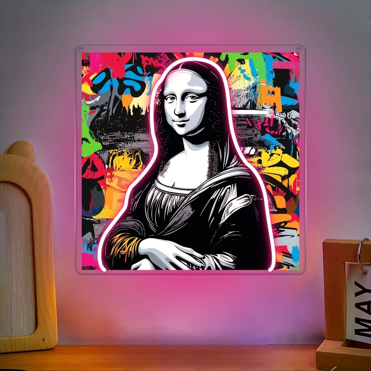 

Неоновая вывеска «Мона Лиза» с LED-подсветкой, декор для дома, питание от USB, регулируемая яркость, неоновый светильник для спальни, гостиной, вечеринок, клубов, декора стен, праздничные подарки