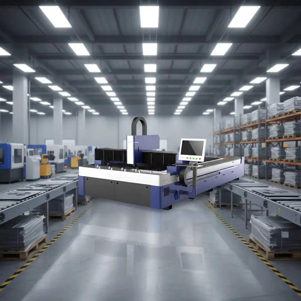 

Fiber Laser Metal Cutting Machine with Cypcut CNC Gantry Type Automatic Stepper Motor Core Component High-Power 1500-6000W
