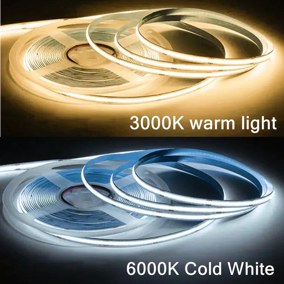 Striscia luminosa a LED COB Touch Dimmer Nastro a diodi flessibili 5V USB Illuminazione interna lineare Lampada Camera TV fai da te Specchio Retroilluminazione Decor