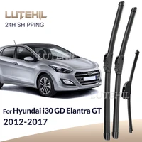 Para Hyundai i30 GD Elantra GT 2012-2017 2013 2014 limpiaparabrisas delantero y trasero limpiaparabrisas cepillos de ventana 26 ""+ 14"" + 13""