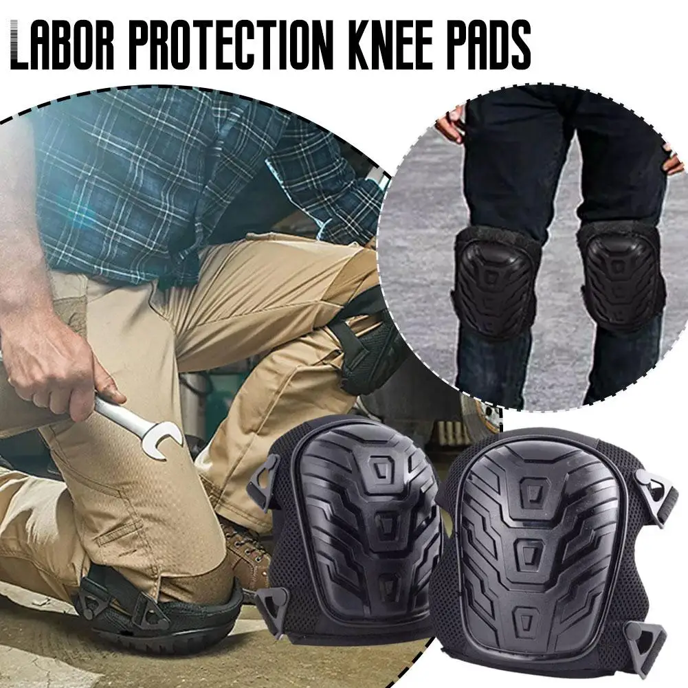 1 Pair of Professional Knee Pads-Thick Gel Cushion,Double Straps & Adjustable Clips - Perfect for Work,Gardening & Construc H0K4