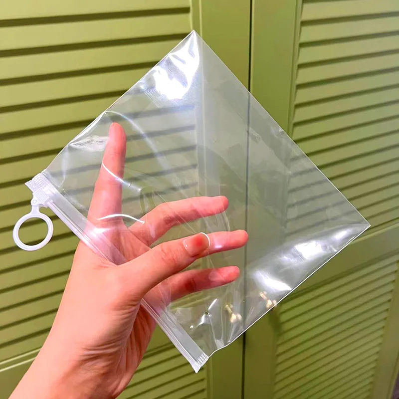 Drawstring Toy Storage Bag Building Block Puzzle Sub-Package Bag Children Small Particle Zipper Transparent Finishing Organisers