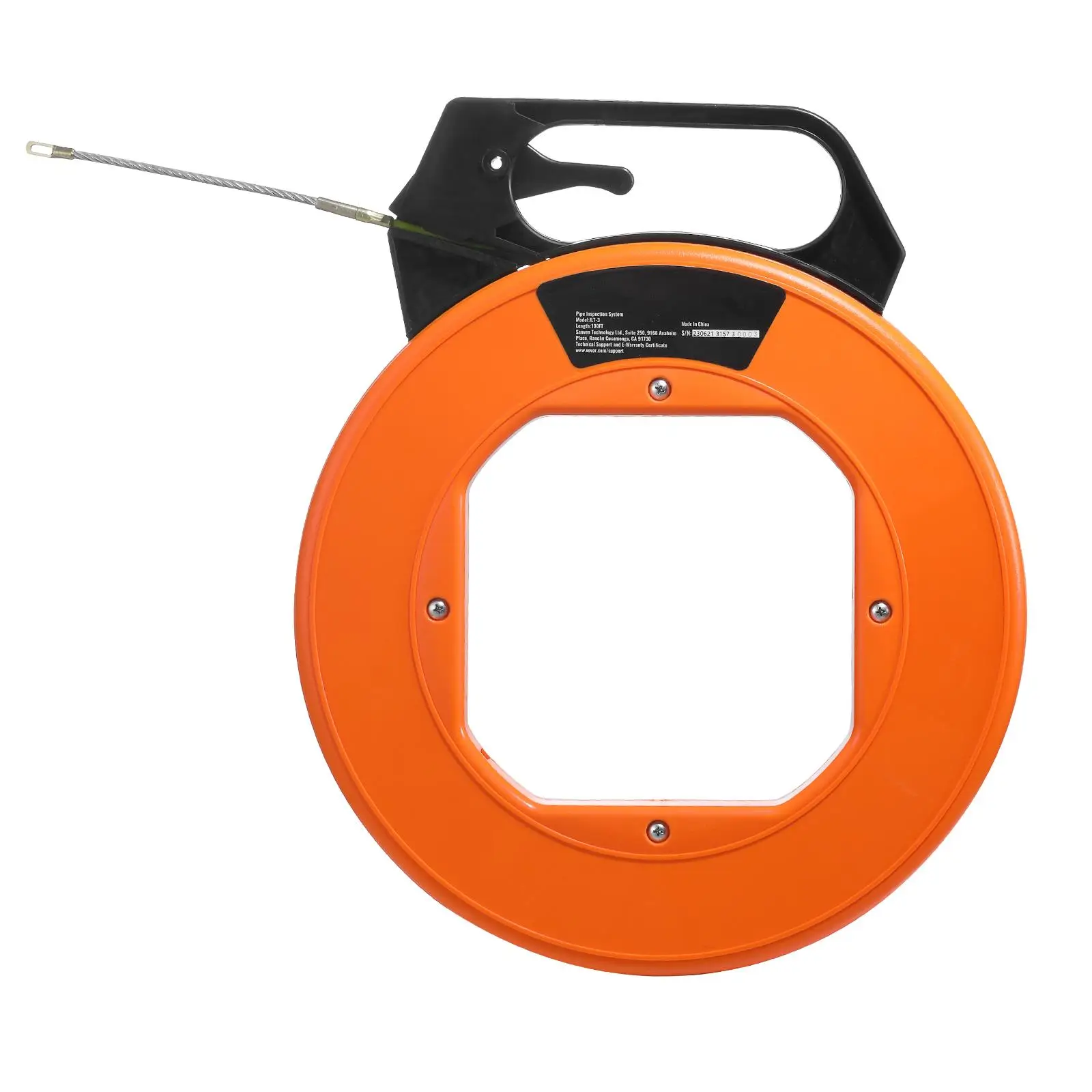 100FT Fish Tape 3/16 Inch Fiberglass Cable Guide with Protective Casing and Comfortable Grip for Wall Electrical Duct Wire RoutingInsulating Wire Pulling Tool