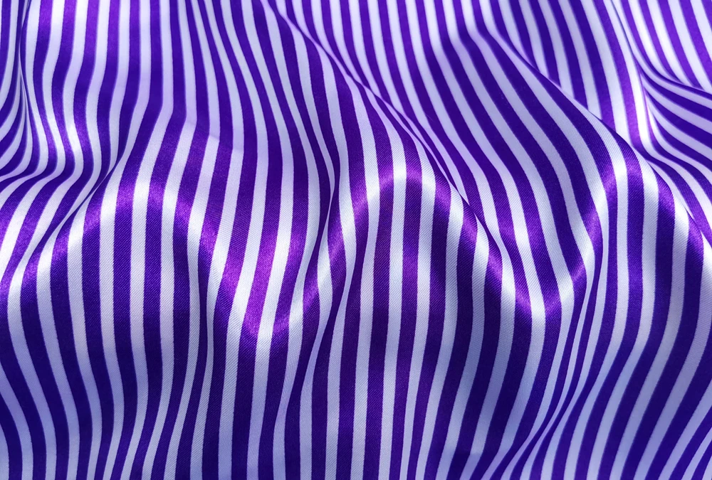 Satin-Stoff 58 Zoll Breit | 2 Meter | 5 Meter | Gestreiftes Material Futterstoff Seidiger Satin Großhandel – Detail 7