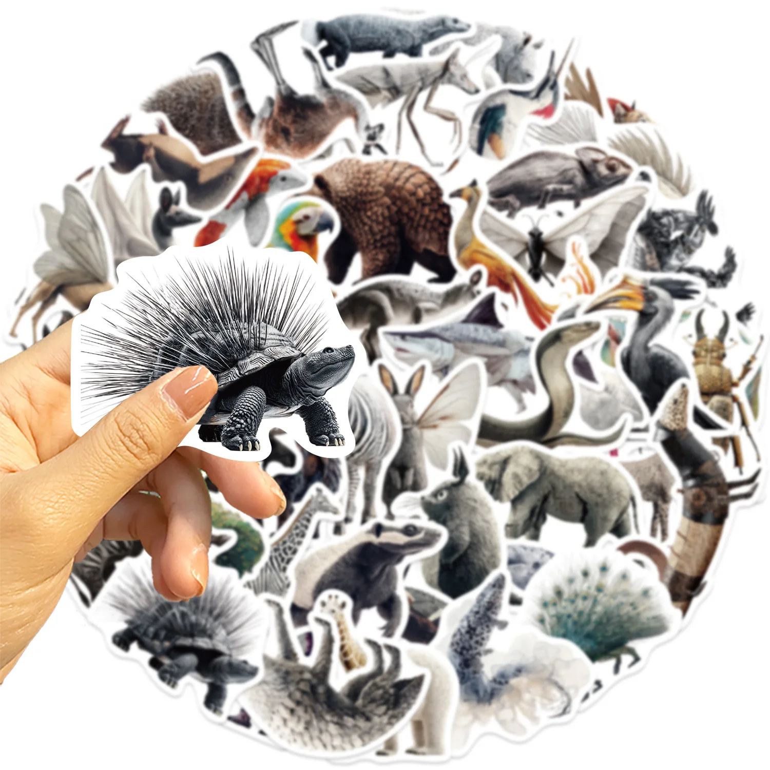 

50Pcs abstract style Animals Phantom Waterproof Graffiti Stickers DIY Cartoon Decals for Phone Laptop Scrapbook Suitcase