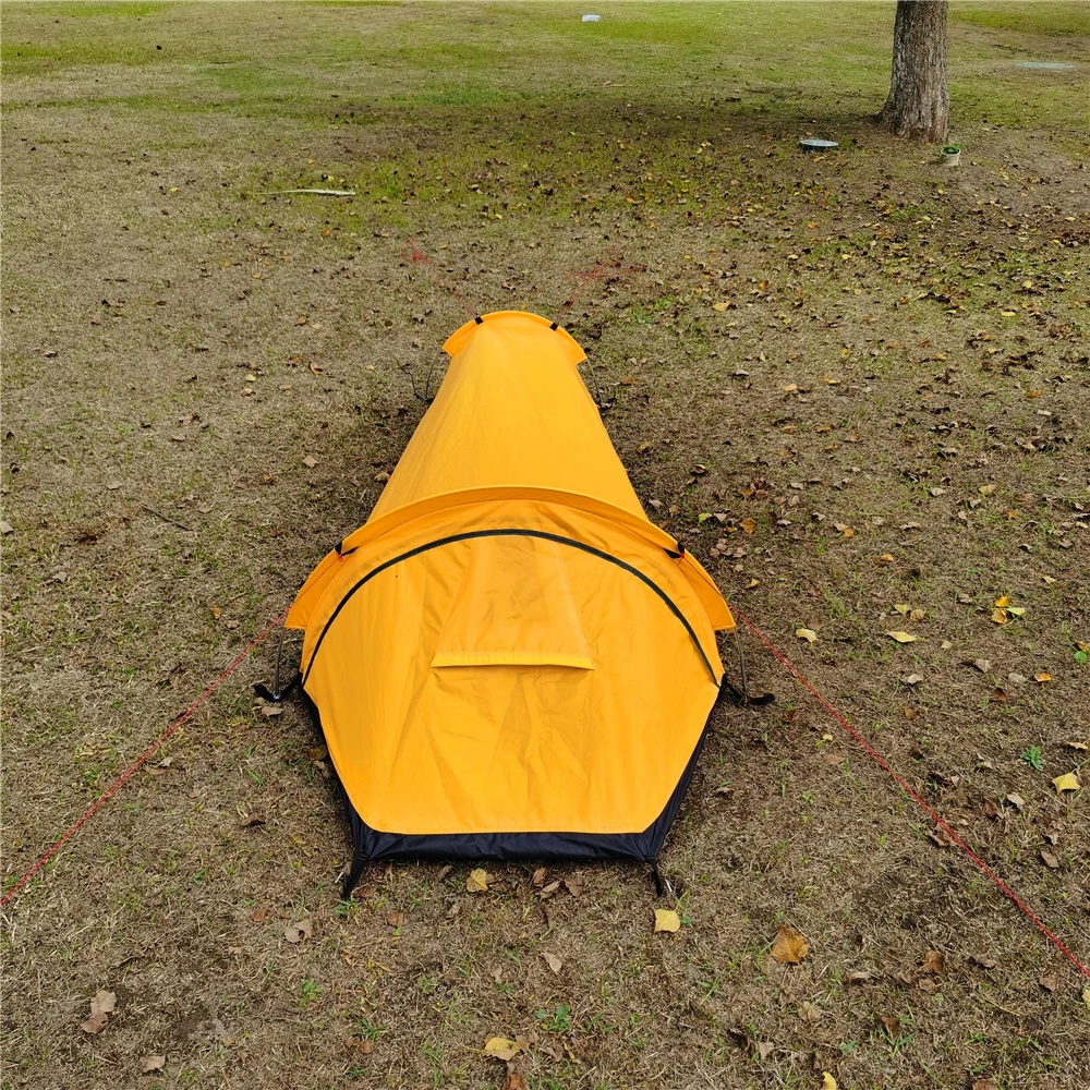 Ultraleichtes Zelt - 1-Personen-Rucksackzelt, Ein-Personen-Mesh-Bivy, Wasserdichter Schlafsack für Rucksackreisen und Camping – Detail 13
