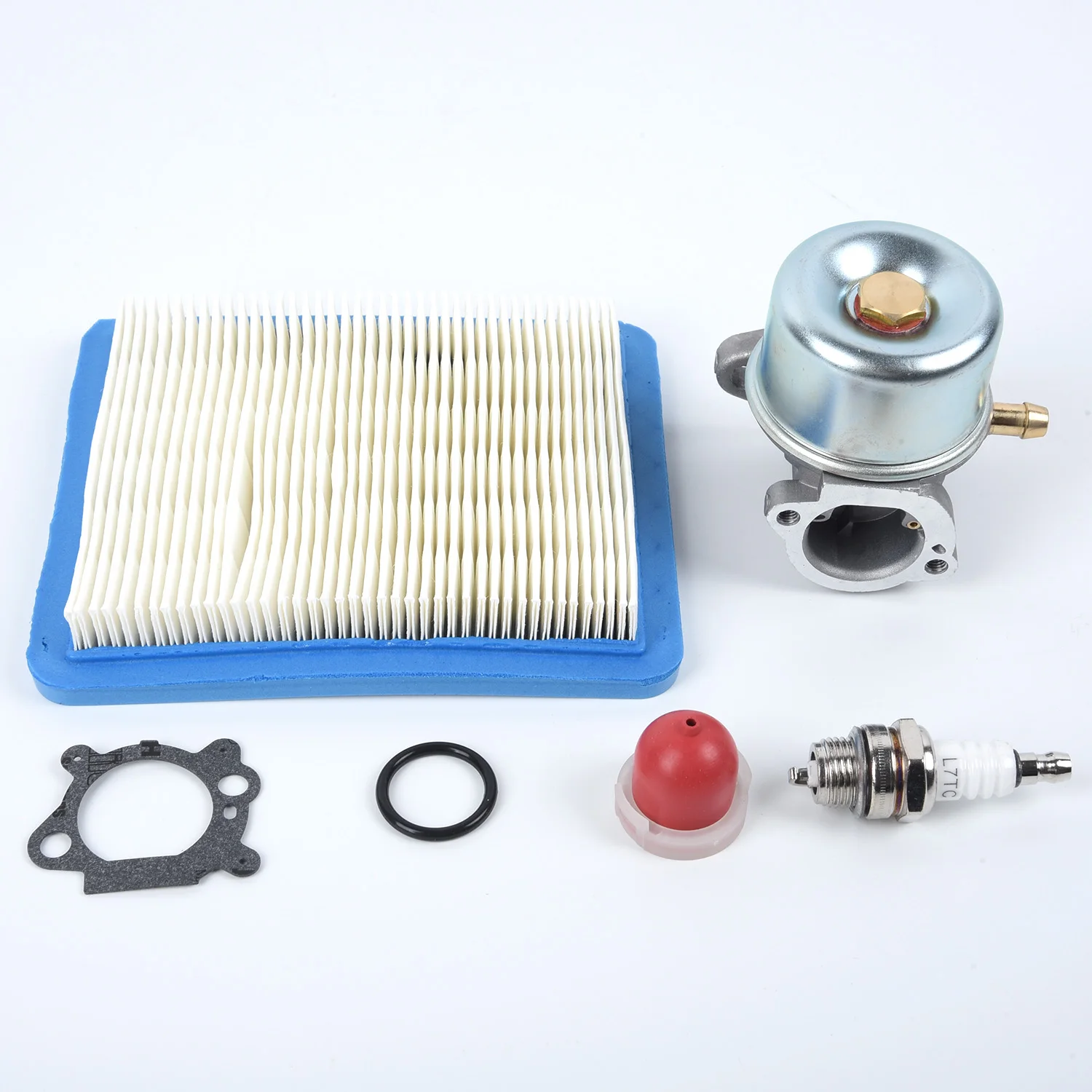 Carburetor for 6150 4 7HP Engine 650 Series Fit for Troy 6 5HP Push Mower with Air Filter Gasket Washer Sparkplug Bulb Cap