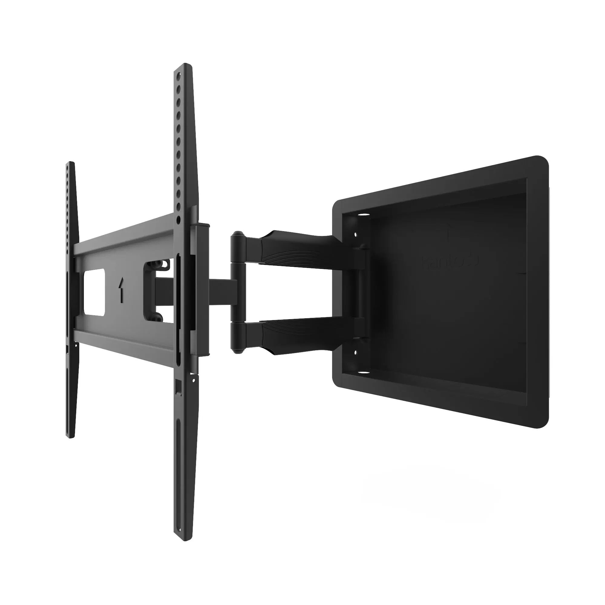 R300 Recessed In-Wall Full Motion Articulating TV Mount for 32-inch to 55-inch TVs | Ultra Low Profile | Swivel and