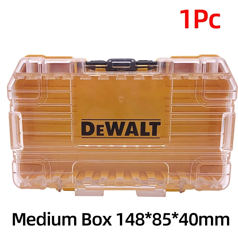 DEWALT-Empilhável Tool Storage Box, caso resistente, Peças Acessórios, Ferramentas Box, Broca, Original, Médio