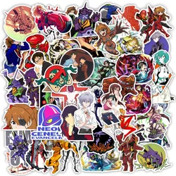 50PCS Neon Genesis Evangelion Cool Cartoon Sticker Phone Case Laptop Ledger Suitcase DIY Decorative Waterproof Kid Toy Stickers